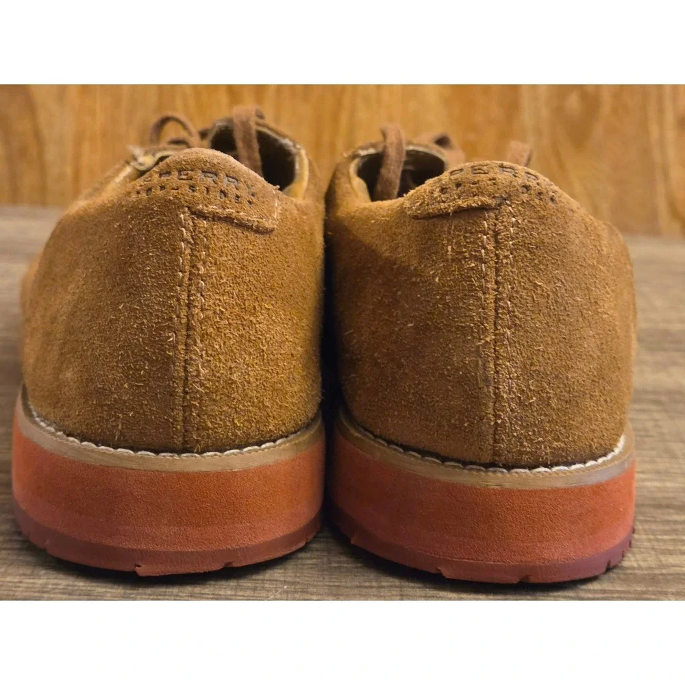Sperry Tevin Suede Lace Up Oxford Shoes Youth Size‎ 2 Brown